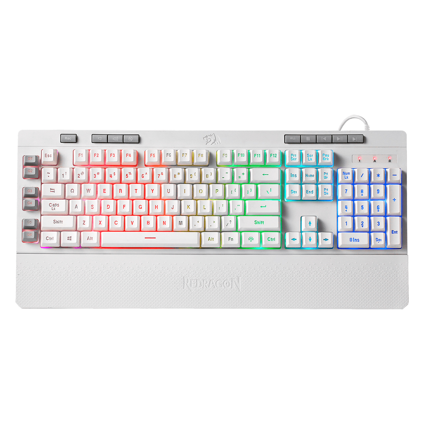 Teclado Redragon Shiva Lunar White