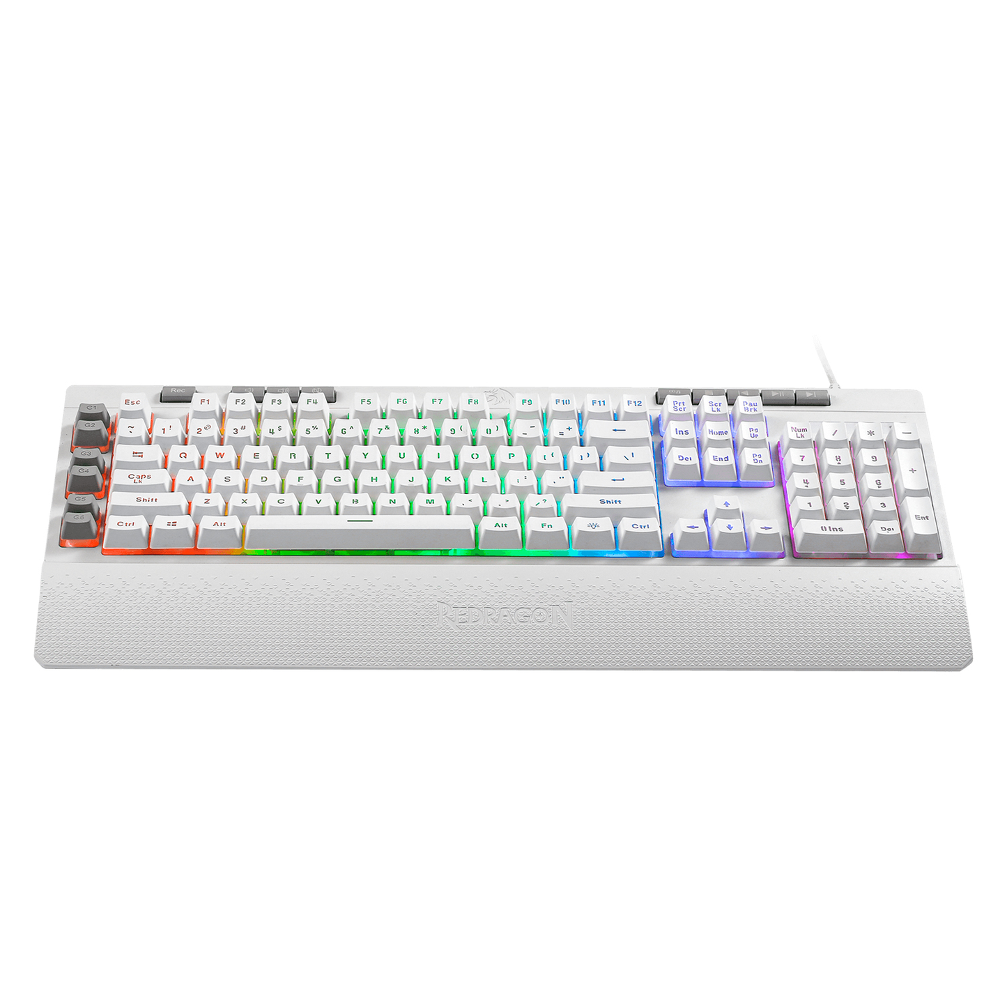 Teclado Redragon Shiva Lunar White